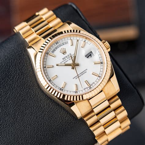 used rolex president day date|rolex presidential day date 36mm.